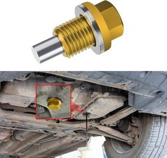 M14×1.5 Magnetic Oil Drain Plug, Transmission Oil Plug, Oil Pan Su Color: Gold