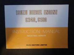 VTG Original Isuzu Motors Limited Diesel Engine C240 C190 Instruction Manual