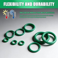 270PCS AC O Ring Kit 18 Sizes Oil Resistant Rubber Sealing Assortment with Box