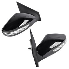 2x Power Mirrors Manual Folding & Heated & Turn Signal Fit for Hyundai Sonata 2.