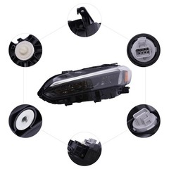 Halogen Projector Headlights Assembly LH for 2022-2025 Civic LX/EX LED DRL