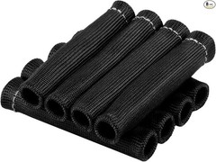 Spark Plug Wire Heat Shield, 8Pcs 2500° Spark Plug Boot, Spark Pl Color: Black