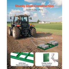 Drag Harrow 4 ft Heavy Duty Tow Behind Drag Harrow Driveway Grader Rake