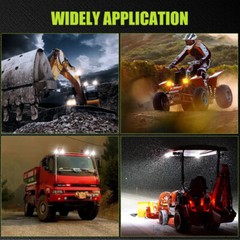 12V 4inch Amber LED Work Light Headlight fit John Deere Case New Holland Tractor