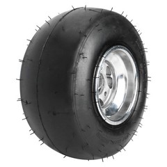 2 Pack 10×4.50-5″ Go Kart Tubeless Tires Aluminum 3 Lug Racing Slick Wheels