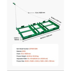 Uimoso Drag Harrow 4 ft Heavy Duty Tow Behind Drag Harrow Driveway Grader Rake