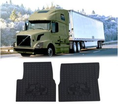 Semi Truck Black Mats Floor Mats Liners Fits w/ VNL (2003-2014) – 2 Pcs Set