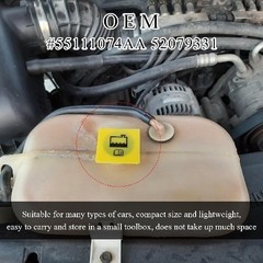Engine Coolant Reservoir Cap, Coolant Recovery Water Tank Cap 55111074AA 2 PCS