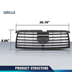 Subaru Forester Front Bumper Grille 2006-2008 Gray Silver Painted 91121SA082