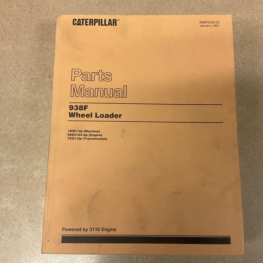 CAT Caterpillar 938F PARTS MANUAL BOOK CATALOG LIST WHEEL LOADER GUIDE sn 1KM