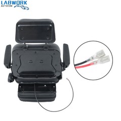 Suspension Adjustable Forklift & Tractor Seat Backrest Armrest Safety Belt