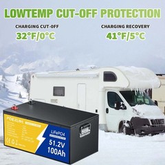 51.2V 50Ah LiFePO4 Lithium Battery 48V 50Ah Deep Cycle BMS for RV Off-Grid Solar