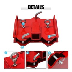 2″ Trailer Hitch Receiver Dual Pallet Fork Forklift Towing Adapter Attachment