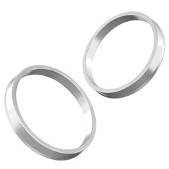 Hubcentric Rings 60.1mm ID to 64.1mm OD – Silver Aluminum Hub Rings (Pack of 4)