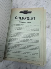 CHEVROLET 1953 THRU 1982 CORVETTE PARTS AND ILLUSTRATION CATALOG MANUAL