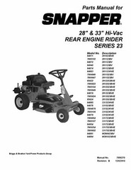 Parts Repair Manual 28 & 33 Hi-Vac Rear Engine Series 23