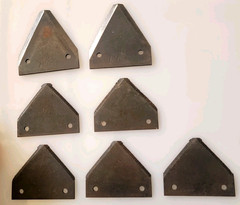 J.I. Case Underserrated Sickle Bar Mower Knife Sections (Lot of 5 + 2) 7 pcs.