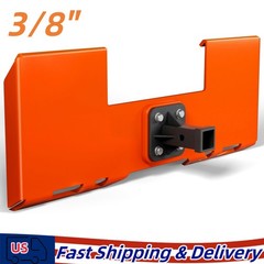 3/8″ Thick Skid Steer Mount Plate Quick Attach W/ Removable 2″ Hitch, Orange