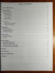 Ford 909 910 60″ 72″ Rotary Cutter Mower Owner Operator’s Manual SE 3086-B 12/72