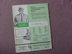 1956 Advertising Booklet * Why Cleveland Worm Gear * Cleveland Story w Letter