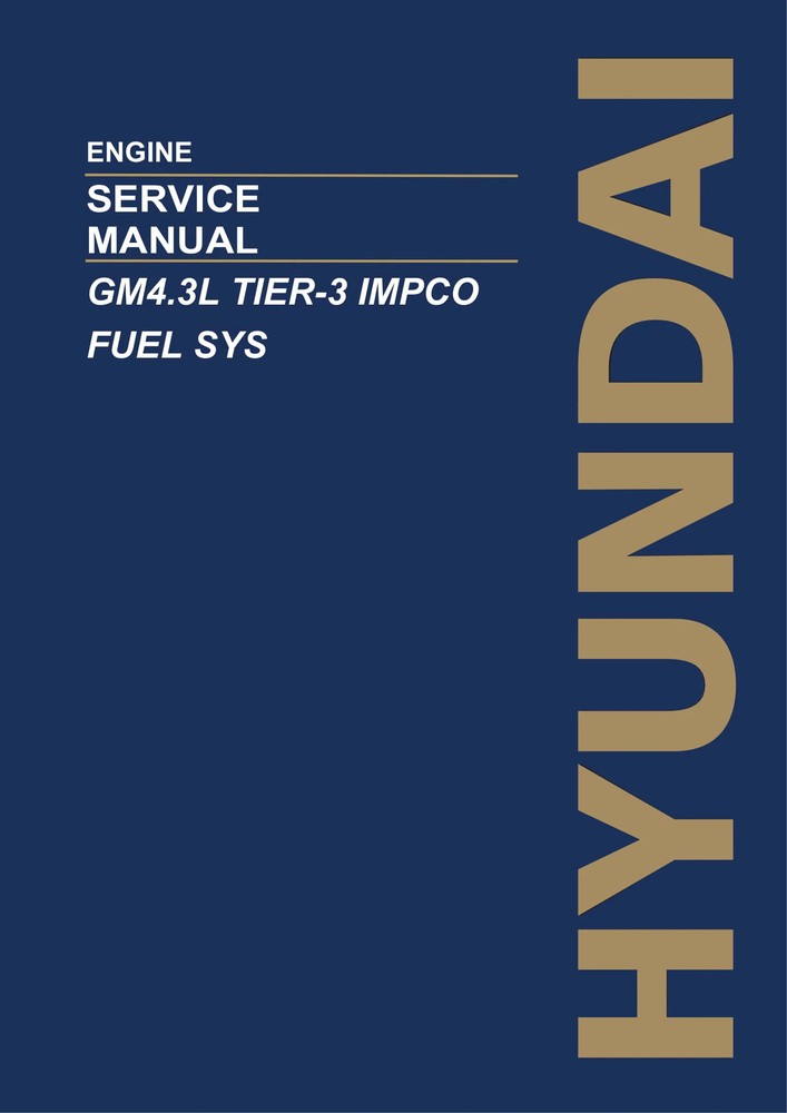 Hyundai GM4.3L TIER-3 IMPCO FUEL SYS ENGINE Service Paper Manual