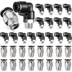 Pneumatic Push to Connect Fittings 1/4 Inch OD X 1/8 NPT – Quick Air Hose