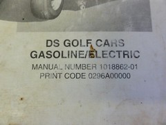 Club Car DS Golf Cars Gasoline Electric 1996 Illustrated Parts List Manual
