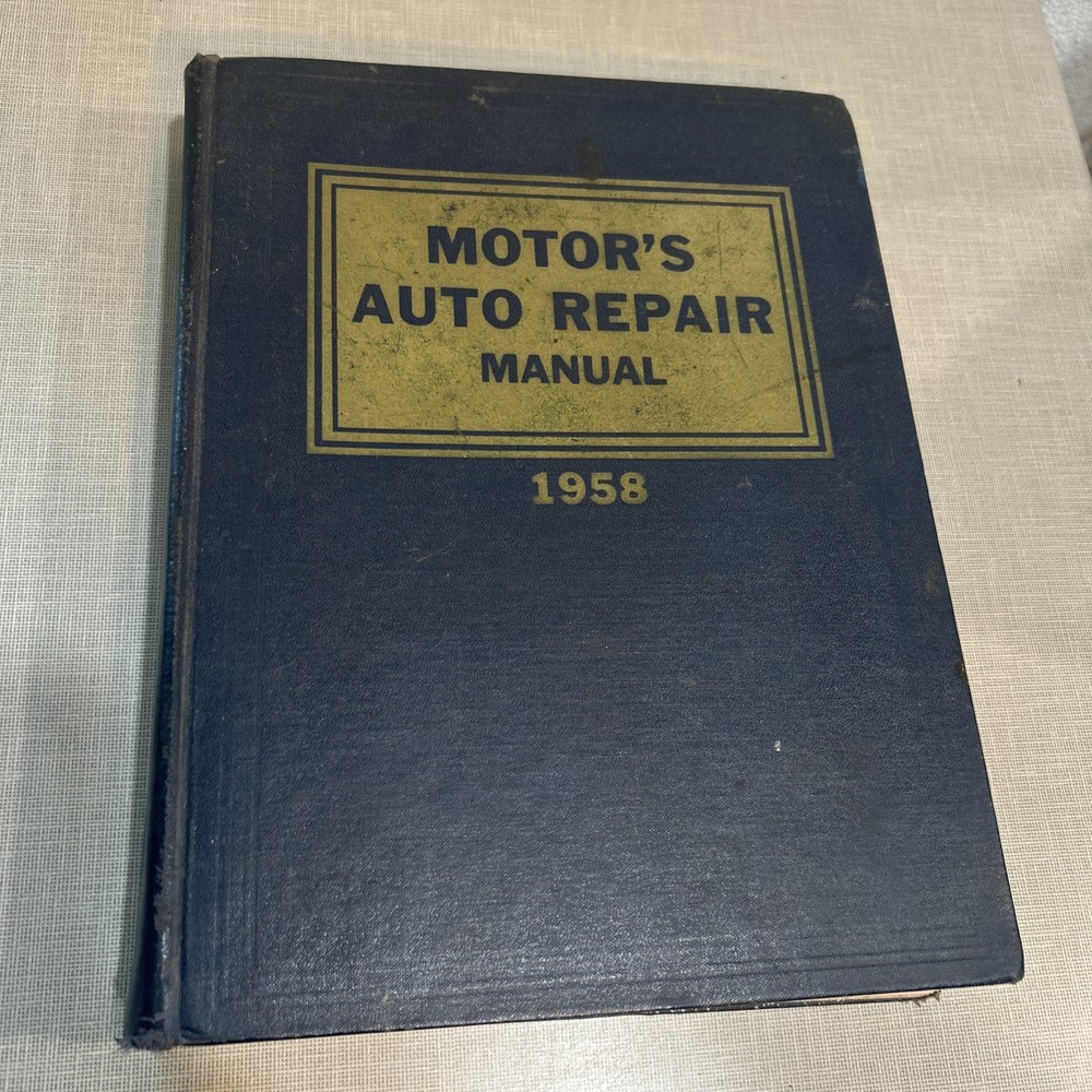 Motor’s Auto Repair Manual 1958 21st Edition Vintage Illustrated Guide Free Ship