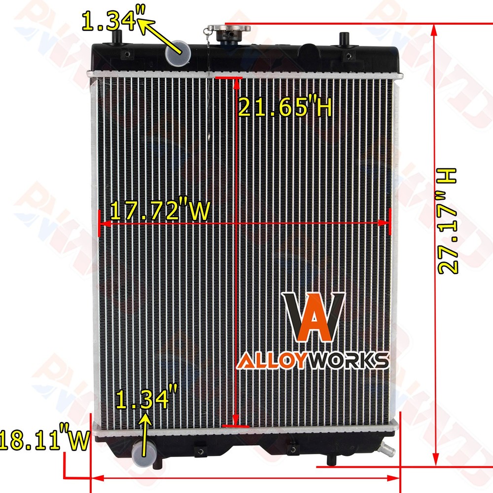 TD27016010 Radiator For Kubota L47 L4760 L5040 L5060 L5240 L5740 L5460 L6060