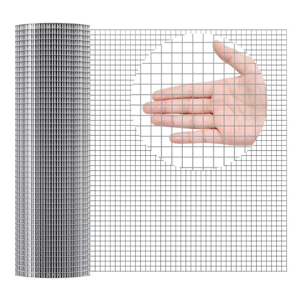 Hardware Cloth, 1/2 inch 24in x 50 ft 19 Gauge, Hot Dipped Galvanized Wire Mesh