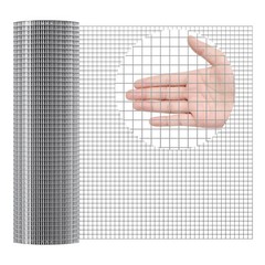 Hardware Cloth, 1/2 inch 24in x 50 ft 19 Gauge, Hot Dipped Galvanized Wire Mesh