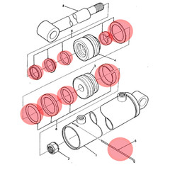 Hydraulic Cyl Seal Kit Fits Some New Holland Backhoes Loaders 1-1/2″Rod 3″ Bore