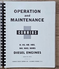 1955 Cummins 150kw Generator Operation, Maintenance, Parts Manual