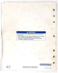 2005 Suzuki 05 RM-Z450 Owner’s Service Manual 99011-35G50-03A Aug , 2004 RMZ 450