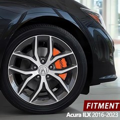 Orange Brake Caliper Covers Black Logo Fit Acura ILX 2016-2023 Front Rear