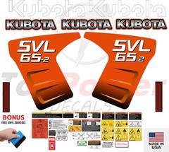 Fits KUBOTA SVL65-2 Decal Kit Skid Steer / safety decals /3M VINYL/FREE SHIPPING