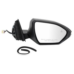 Right Mirror Elec 8Pin Blk Cover Man Clr Glass 6.69in Direct Repl HY1321328