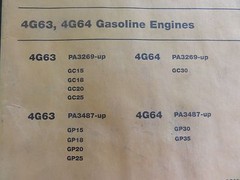 Caterpillar CAT 4G63 4G64 Gasoline Engines Parts Manual 98715-40020