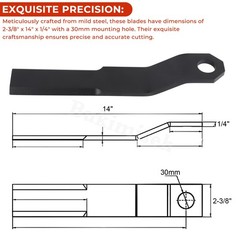 2PCS For Mower King Skidsteer Brush Hog REPLACEMENT Blades Rotary Grass Cutter