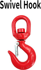 2200Lbs Forklift Lifting Hook with Swivel Hook & T-Screw Attachment