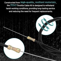 Throttle Cable For J36, JS36, B46, BS46 Trowel Machines Models Kit Repl 21243
