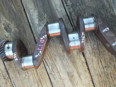 Allis Chalmers D17 AC tractor engine motor crank shaft crankshaft w/ gear *