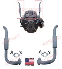 Exhaust pipes mufflers For Predator 670cc V-Twin, Small tractors Exhaust.