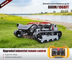 Remote controlled lawn mower, 22 hp gasoline engine, off-road, tracked.New
