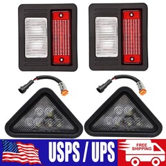 Front LED Light Kit + Halogen Rear Taillights For Bobcat S185 S205 S220 S250