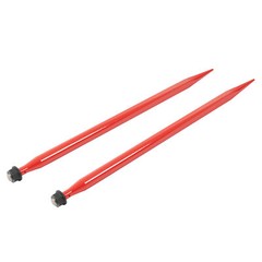 2PCS Red 47″ 3000LBS Hay Bale Spear Quick Attach Spike Fork For Tractors Loaders