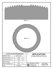Steel Clutch J.I. CASE PB7601-2 Replaced by Alto # 325707-240