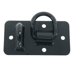2 Pack Tractor Bucket Hooks with Tie down Ring, Grade 70 Forged Steel Black