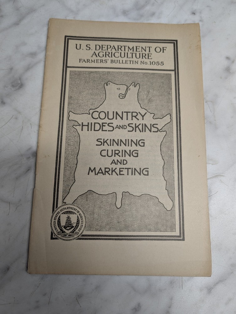 US DEPARTMENT OF AGRICULTURE COUNTRY HIDES & SKINS CURING MARKETING #1055