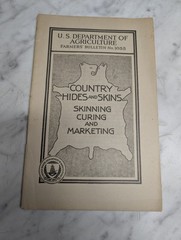 US DEPARTMENT OF AGRICULTURE COUNTRY HIDES & SKINS CURING MARKETING #1055